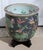 Chinese Large Antique Chinese Famille Noire Porcelain Fishbowl Jardinière With Wood Stand, C. 1920–1950 For Sale - Image 3 of 17