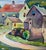 Mid-Century Modern William Hazelton Watercolor Landscape Painting New England Cottages For Sale - Image 3 of 5