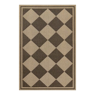 Erin Gates by Momeni Saybrook Diamond Black Indoor/Outdoor Area Rug 8' X 10' For Sale