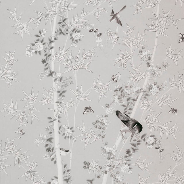 Sample - Schumacher X Miles Redd Brighton Pavilion Wallpaper in Black & White For Sale