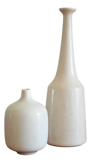 Mid-Century Modern Vase Set by Gunnar Nylund Für Rörstrand, Set of 2