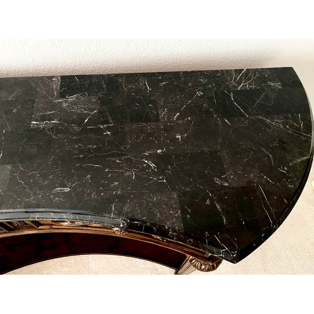 Vintage Drexel Heritage "Talavera" Collection Demilune Serrano Console Table Excellent Condtion For Sale - Image 11 of 15