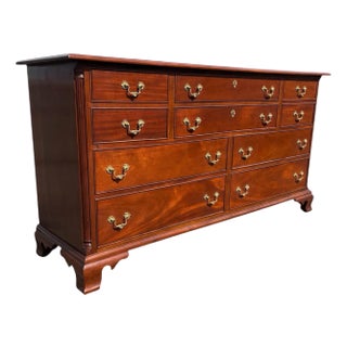 Vintage Stickley 10 Drawer Cherry Dresser For Sale