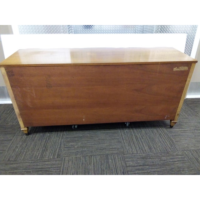 Mid-Century French Provincial Large Lowboy Dresser or Sideboard J. L. Metz For Sale - Image 9 of 12