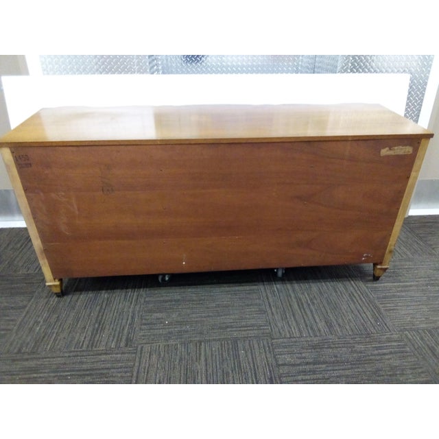Mid-Century French Provincial Large Lowboy Dresser or Sideboard J. L. Metz on Sale 1995 For Sale - Image 9 of 12