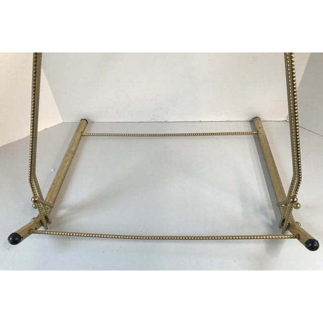 Mid Century Lee Rowan 24k Plated and Teak Valet For Sale - Image 4 of 13