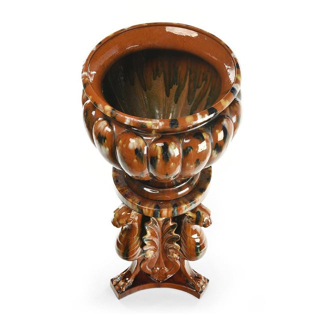 Column Massier and cover pot. Column vintage ceramic. The Massier (Jerome Clement, Delphin, Cedric) are a dynasty of...