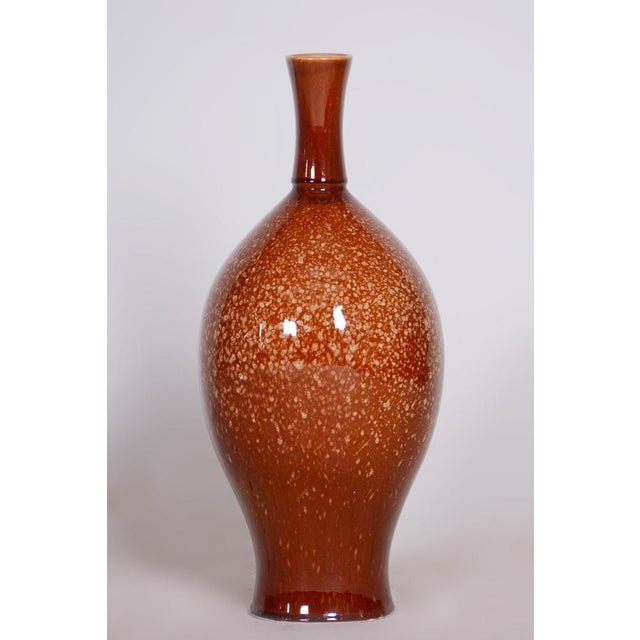 Original Bauhaus Vase, Glazed Ceramics, Well-Preserved Condition. Period: 1950-1959 Source: Czechia Material: Glazed...