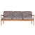 Danish Three Seater Sofa with Wooden Frame in Cherry, 1960s For Sale - Image 12 of 12