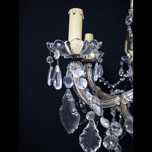 Maria Teresa Chandelier with 8 Lights in Bohemian Crystal, 1950s For Sale - Image 9 of 11