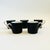 Mid Century Porcelain Demitasse Mugs - Set of 5 - Black and White Glazes For Sale - Image 9 of 11