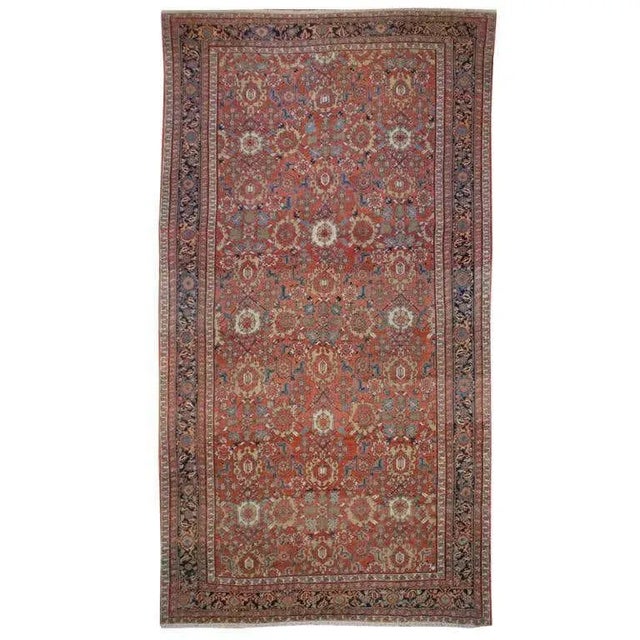 19th Century Persian Sultanabad Rug For Sale In Chicago - Image 6 of 6