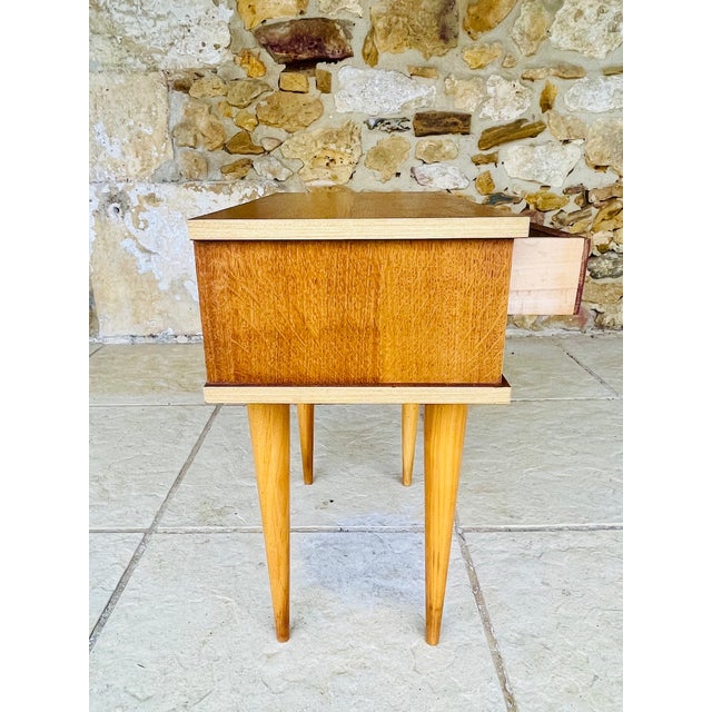 Mid-Century Modern Oak Nightstand, 1960s For Sale - Image 12 of 17