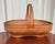 Vintage Hunan Products Handwoven Bamboo Basket With Handle, Made in China, Original Label For Sale - Image 11 of 11