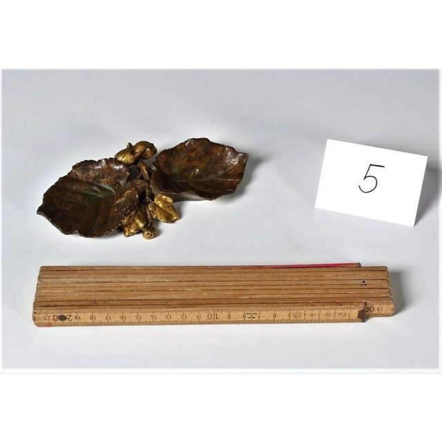 Brown Antique Bronze Desk Tray by Louchet Ciseleur, 1900s For Sale - Image 8 of 10