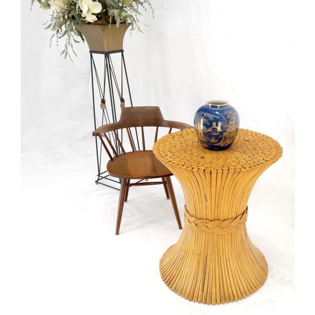 Mid-Century Modern Sheath of "Wheat" Style Round Base for Round Glass Dining Conference Table For Sale - Image 3 of 10