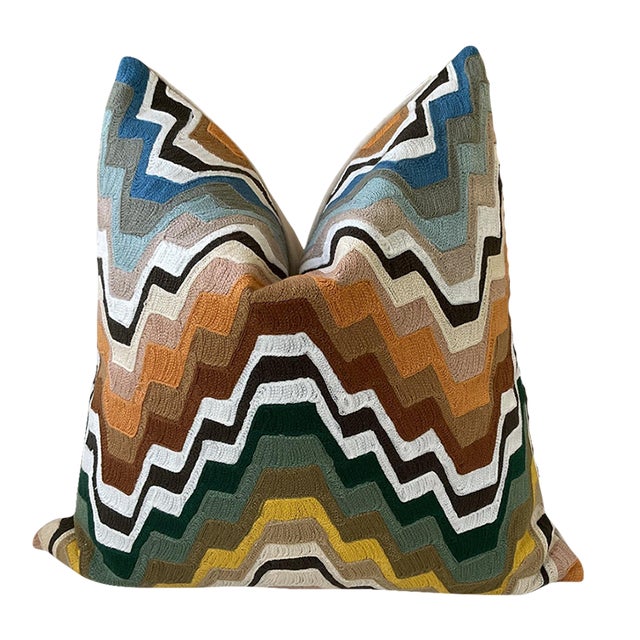 Pierre Frey “Fanfare” in Tentation Down-Filled Lumbar Pillow 12" x 24" - Single For Sale