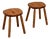 Danish Style Pine Stools, 1970s, Set of 2 For Sale
