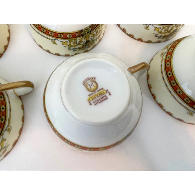 Circa 1960s Vintage Noritake 'Superba' Pattern Tea Cups With Saucers Set- 20 Pieces For Sale - Image 9 of 12