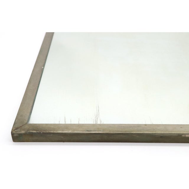 Mid 20th Century Vintage 18.75 In. Square Steel Bathroom Wall Mirror For Sale - Image 5 of 6