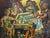 Late 20th Century Cubist Mahjong Original Painting For Sale - Image 9 of 9
