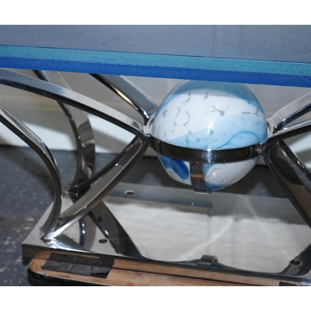 Custom Hand Made Glass Marine Grade Stainless Steel Coffee Table from Soliart For Sale - Image 17 of 18