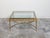 Italian Midcentury Gilt Bronze Coffee Table with Glass Top and Ring Motifs For Sale - Image 4 of 11