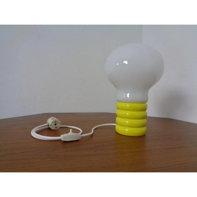 German Yellow Opaline Glass Bulb Lamp by Ingo Maurer for M Design, 1960s For Sale - Image 14 of 18
