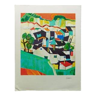Rene Couturier "Paysage De Mallorca" Hand Signed Lithograph Art For Sale
