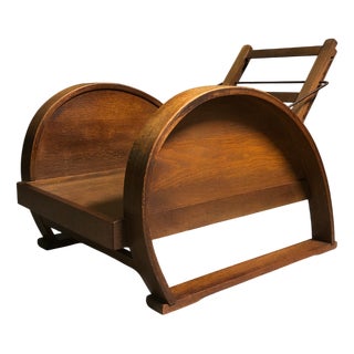 Vintage Reclining Lounge Chair, 1930s For Sale
