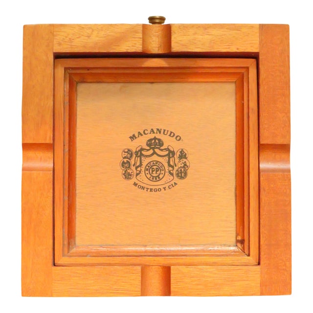 Vintage Macanudo Cigar Ashtray W/ Storage For Sale