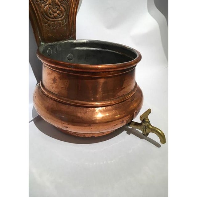 Metal Copper Kitchen Wall Planter Pot, Italy, 1890s For Sale - Image 7 of 15