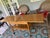 Tan Vintage Scandinavian Mid‑Century Flip‑Top Bar Cart – Solid Oak Serving Trolley on Casters For Sale - Image 8 of 17