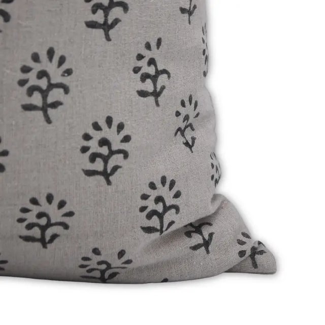 Fabdivine Handmade Block Printed Cushion Cover 20x20 Inch Pure Linen- Kartik For Sale - Image 4 of 4