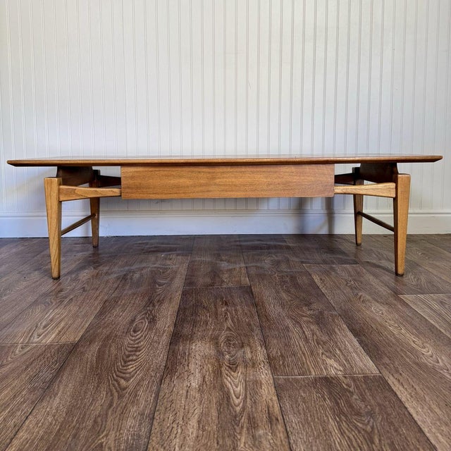 Wood Vintage 1964 Lane Esteem Mid-Century Coffee Table and Step End Table Set For Sale - Image 7 of 18