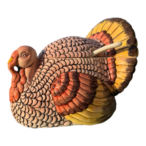 Fritz and Floyd Turkey Tureen With Ladle.