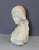 Important alabaster bust of a young woman, Art Nouveau period, with gilt headdress and necklace, unsigned, probably...