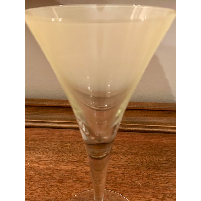1950s Vintage Mid-Century Modern Dorothy Thorpe Martini Glasses Yellow Satin - 10 pcs For Sale - Image 5 of 10