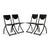 Sinus Chairs in Black Leather from KFF, Set of 4 For Sale - Image 13 of 13