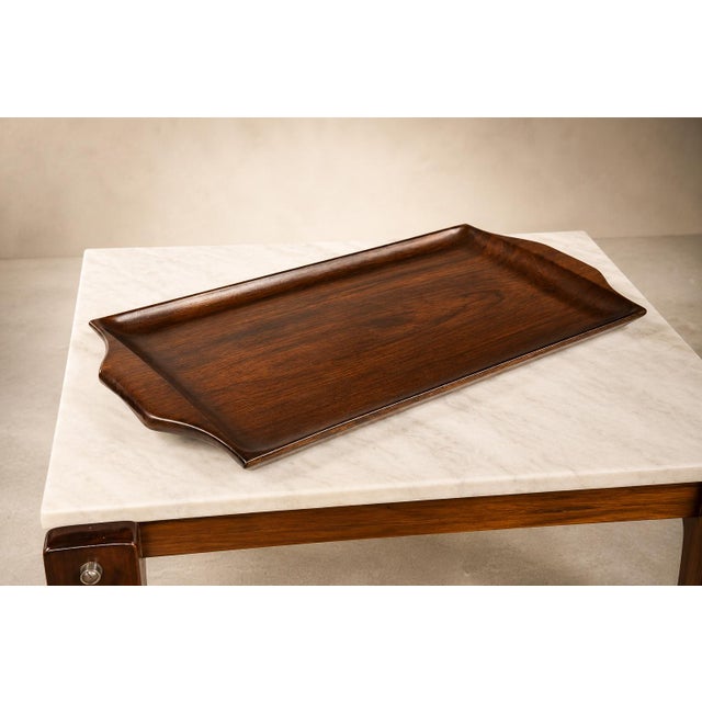 1960s Brazilian Modern Serving Tray in Jacarandá, by Jean Gillon for WoodArt For Sale - Image 11 of 17