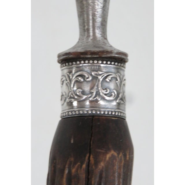 Lees Cutlery Knife Sharpener Rod Early 1900s Honing Steel Sterling Silver 5146b For Sale - Image 4 of 9