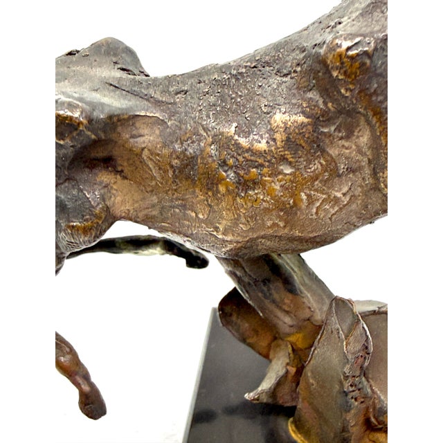1950s 1950s Frank Eliscu Bronze of a Jumping Horse For Sale - Image 5 of 17
