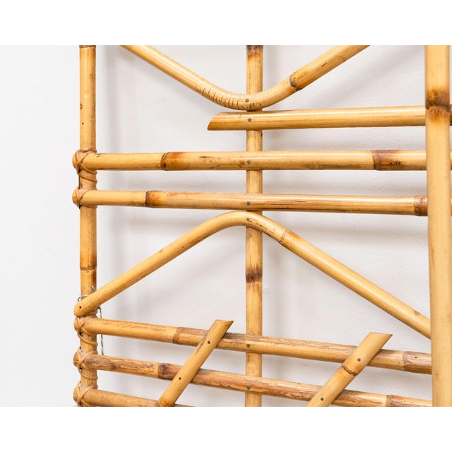 1960s Vintage Rattan Wardrobe, Italy, 1960s For Sale - Image 5 of 9