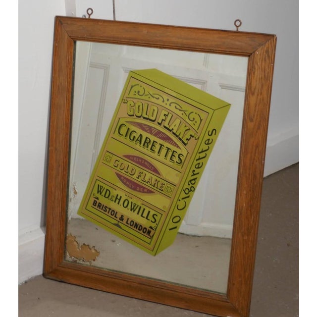 Wills Gold Flake Cigarettes Advertising Mirror, 1930s For Sale - Image 4 of 5