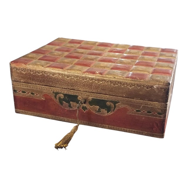 Vintage Florentine Box With Key For Sale