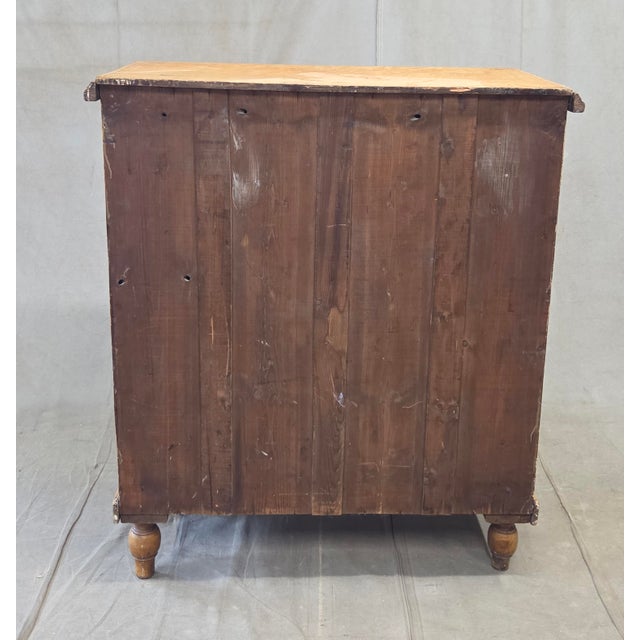 Antique Late 19th Century English Pine Faux Bois Maple Chest of Drawers For Sale - Image 14 of 14