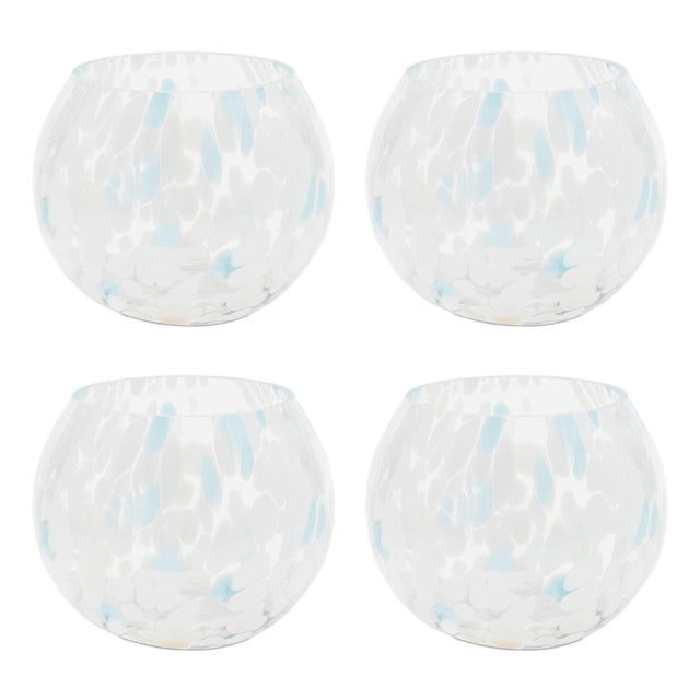 Painted Glass Candle Holder Vase (Set of 4) For Sale