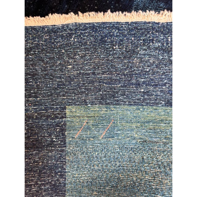 1940s Mid 20th Century Handwoven Persian Tribal Gabbeh Rug – “Stars at Night” – 9'7" × 6'4" For Sale - Image 5 of 7