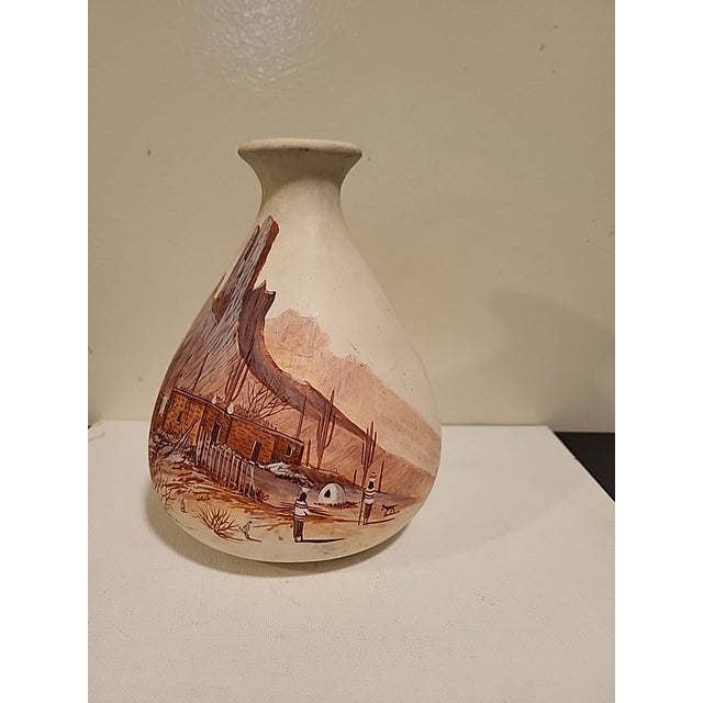Native American Vintage Pottery Vase/Jug in the Style of Native American Crafts For Sale - Image 3 of 12