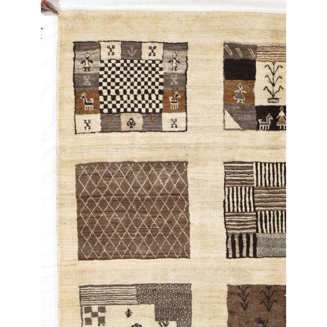 Tribal Vintage Hand-Knotted Persian Gabbeh Rug 8'2" X 11'1" For Sale - Image 3 of 5